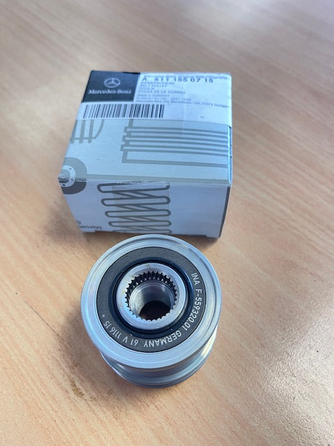 MERCEDES-BENZ ALTERNATOR CLUTCH PULLEY - 611 155 07 15