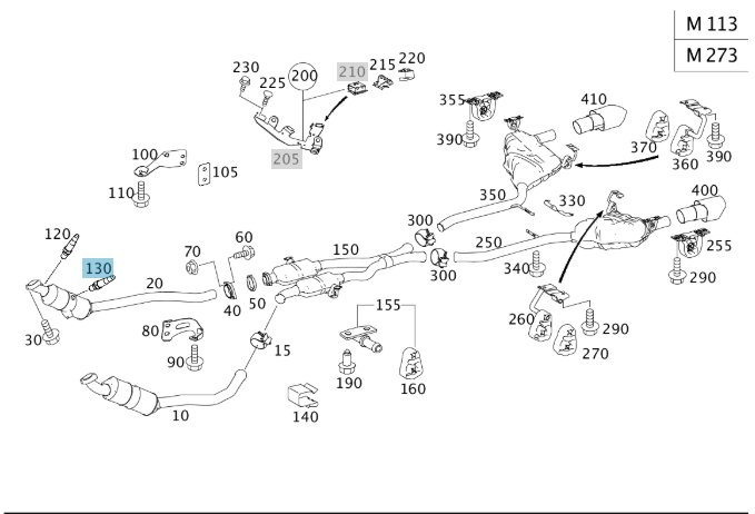 001 540 76 17 Mercedes-Benz LAMBDA SENSOR - Catalytic converter