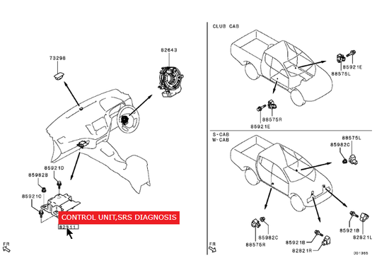 Mitsubishi Control Unit, SRS Diagnosis - 8635A490